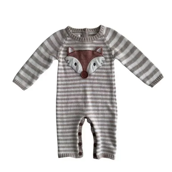 Mud Pie Fox Sweater One-Piece - size 0-3 months - Picture 1 of 4
